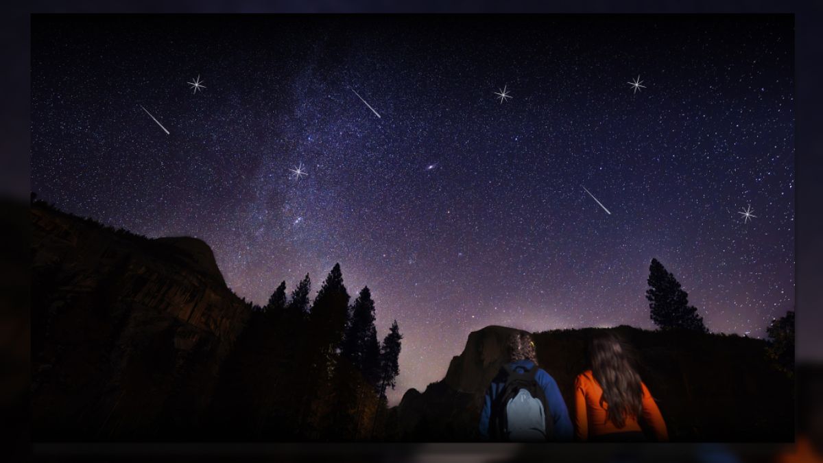 Stars twinkling above Yosemite